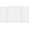 vidaXL Panier de gabions arqu&eacute; 400x30x220/240 cm Fer galvanis&eacute;