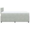vidaXL Sommier &agrave; lattes de lit et matelas gris clair 120x190cm velours
