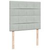vidaXL Cadre de lit ottoman et matelas gris clair 120x200 cm velours