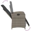 vidaXL Ensemble &agrave; manger de jardin 5 pcs coussins gris r&eacute;sine tress&eacute;e