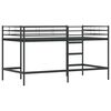 vidaXL Lit mezzanine pour enfants Noir 90 x 200 cm