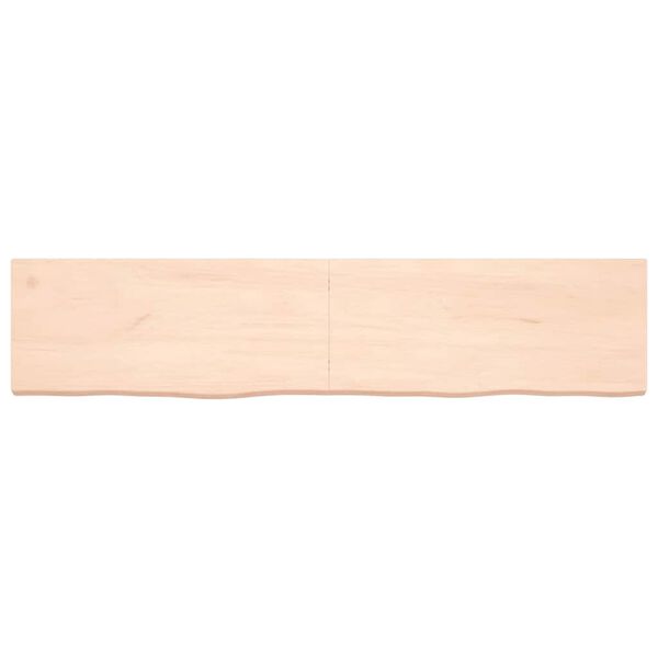 vidaXL &Eacute;tag&egrave;re murale 180x40x(2-6) cm bois de ch&ecirc;ne massif non trait&eacute;