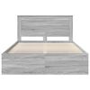 vidaXL Cadre de lit Gris Sonoma 160 x 200 cm Pin massif