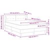 vidaXL Lit &agrave; ressorts avec matelas Marron fonc&eacute; 140 x 190 cm tissu