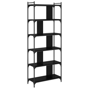 vidaXL Biblioth&egrave;que Ch&ecirc;ne noir 76 x 32 x 192 cm Bois d'ing&eacute;nierie