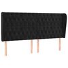 vidaXL T&ecirc;te de lit avec oreilles Noir 183x23x118/128 cm Velours