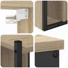 vidaXL Ensemble de mobilier de salle de bain 4 pcs Ch&ecirc;ne Sonoma