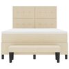 vidaXL Lit &agrave; ressorts avec matelas Cr&egrave;me 140 x 190 cm tissu