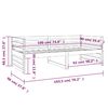 vidaXL Lit de jour sans matelas gris 90x190 cm bois de pin massif