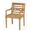 vidaXL Chaises Batavia lot de 2 Bois de teck solide