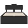 vidaXL Cadre de lit Noir 135 x 190 cm Bois de pin massif