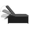 vidaXL Chaises inclinables de jardin lot de 2 et table r&eacute;sine tress&eacute;e