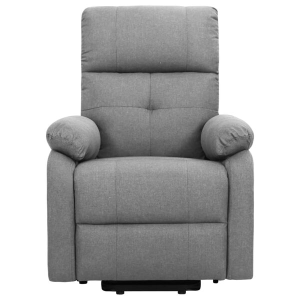 vidaXL Fauteuil de massage inclinable Gris clair Tissu