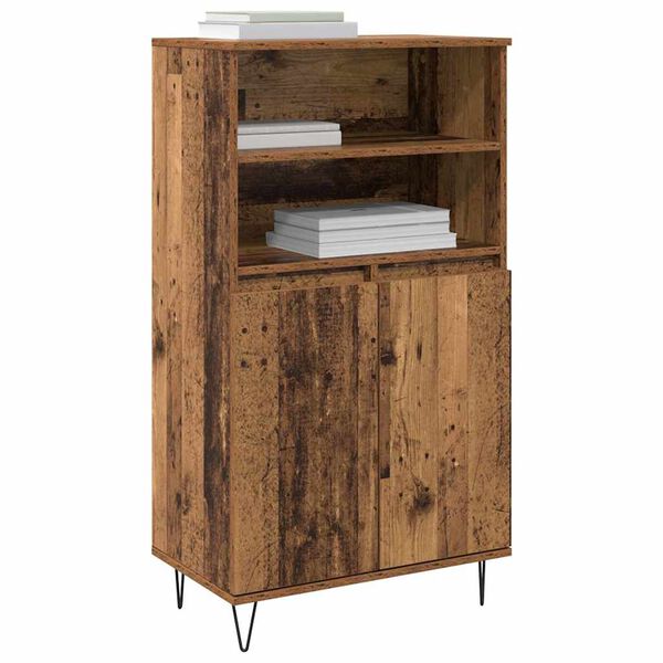 vidaXL Haut Armoire Marron 60 x 36 x 110 cm Bois d'ing&eacute;nierie
