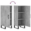 vidaXL Buffet Gris b&eacute;ton 34,5x34x90 cm Bois d'ing&eacute;nierie
