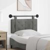 vidaXL T&ecirc;te de lit suspendue Gris fonc&eacute; 100 x 55 x 5 cm Velours