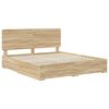 vidaXL Cadre de lit Ch&ecirc;ne Sonoma 180 x 200 cm Bois d'ing&eacute;nierie