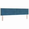 vidaXL Lit &agrave; ressort LED avec matelas Bleu fonc&eacute; 200 x 200 cm Velours