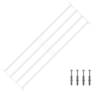 vidaXL Grille de s&eacute;curit&eacute; pour fen&ecirc;tres avec 4 barres crois&eacute;es