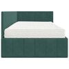 vidaXL Cadre de lit d'angle avec matelas 2 pcs Vert Velours