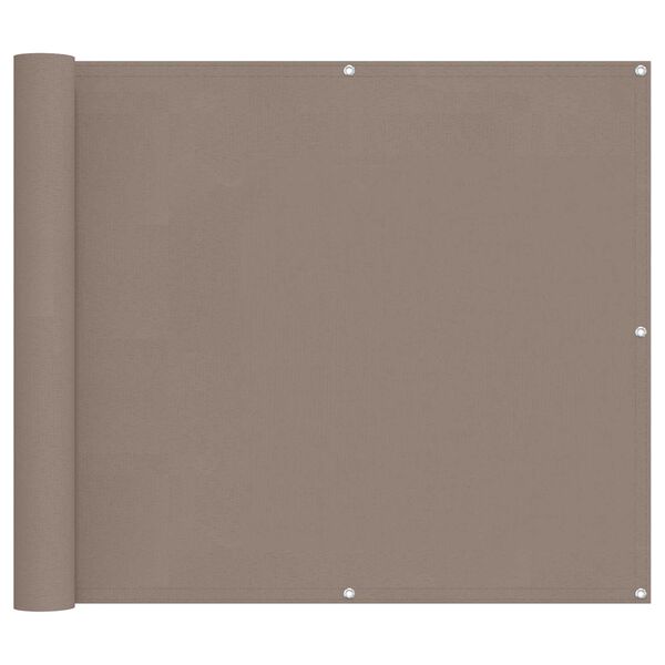 vidaXL &Eacute;cran de balcon Taupe 100 x 1000 cm Tissu Oxford