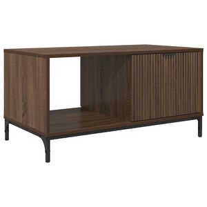 vidaXL Table basse Ch&ecirc;ne brun 90 x 49 x 46 cm Bois d'ing&eacute;nierie
