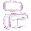 vidaXL Ensemble de meubles salle de bain 3 pcs bois d'ing&eacute;nierie