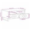 vidaXL Table basse noir 80x54x40 cm bois massif de manguier