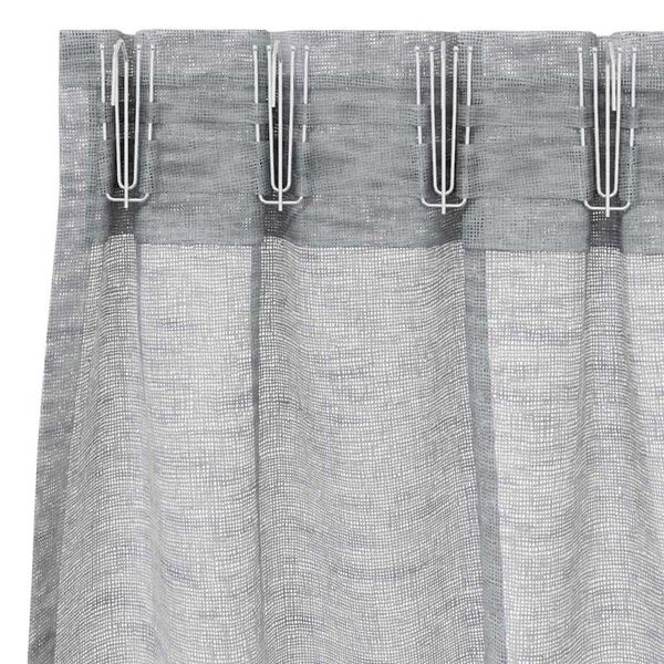 vidaXL Rideau en Voile 2 pcs Gris fonc&eacute; 175 x 140 cm Polyester