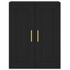 vidaXL Armoires murales 2 pcs noir bois d'ing&eacute;nierie