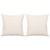 vidaXL Ensemble de canap&eacute;s 3 pcs avec coussins Beige Tissu microfibre