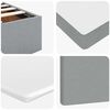 VidaXL Cadre de lit ottoman et matelas gris clair 200x200cm tissu