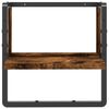 vidaXL &Eacute;tag&egrave;re murale avec barre ch&ecirc;ne fum&eacute; 30x25x30 cm