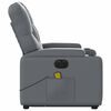 vidaXL Fauteuil inclinable de massage &eacute;lectrique gris similicuir