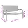 vidaXL Banc de jardin avec coussin noir 105 cm r&eacute;sine tress&eacute;e