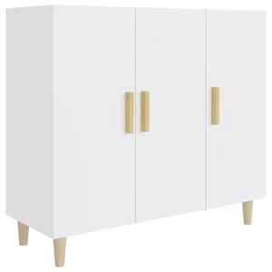 vidaXL Buffet blanc 90x34x80 cm bois d'ing&eacute;nierie