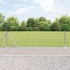 vidaXL Cl&ocirc;ture avec poteau Argent&eacute; 0,6 x 25 m Acier