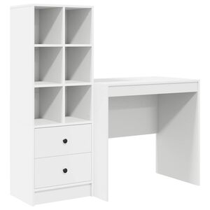 vidaXL Bureau Blanc 125,5 x 50 x 127 cm 2 pc
