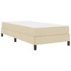 vidaXL Lit &agrave; ressorts avec matelas Cr&egrave;me 100 x 200 cm tissu