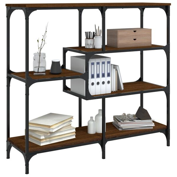 vidaXL Table console ch&ecirc;ne marron 103x32x95 cm bois d'ing&eacute;nierie