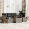vidaXL Ensemble de canap&eacute; de jardin 7 pcs Gris Poly rotin