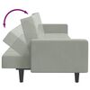 vidaXL Canap&eacute;-lit &agrave; 2 places avec repose-pied gris clair velours