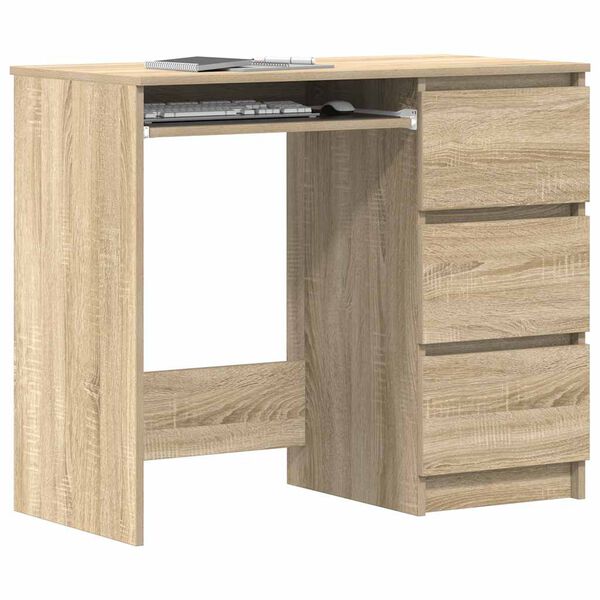 vidaXL Bureau Chêne sonoma 90x45x76 cm Bois d’ingénierie