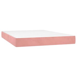 vidaXL Matelas de lit &agrave; ressorts ensach&eacute;s fermet&eacute; moyenne rose 140x220x20 cm velours