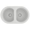 vidaXL &Eacute;vier de cuisine Blanc 78 x 47 x 20.5 cm Granite