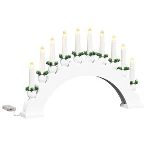 vidaXL Arche de Bougies de No&euml;l avec 10 Bougies LED LED Blanc chaud