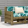 vidaXL Canap&eacute; de jardin accoudoir avec coussin bois de pin impr&eacute;gn&eacute;
