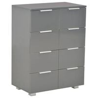 vidaXL Buffet Gris brillant 60x35x80 cm Bois d'ingénierie