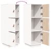vidaXL Buffet haut Blanc 34x40x108,5 cm Bois massif de pin