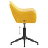 vidaXL Chaises &agrave; manger pivotantes lot de 6 jaune moutarde velours